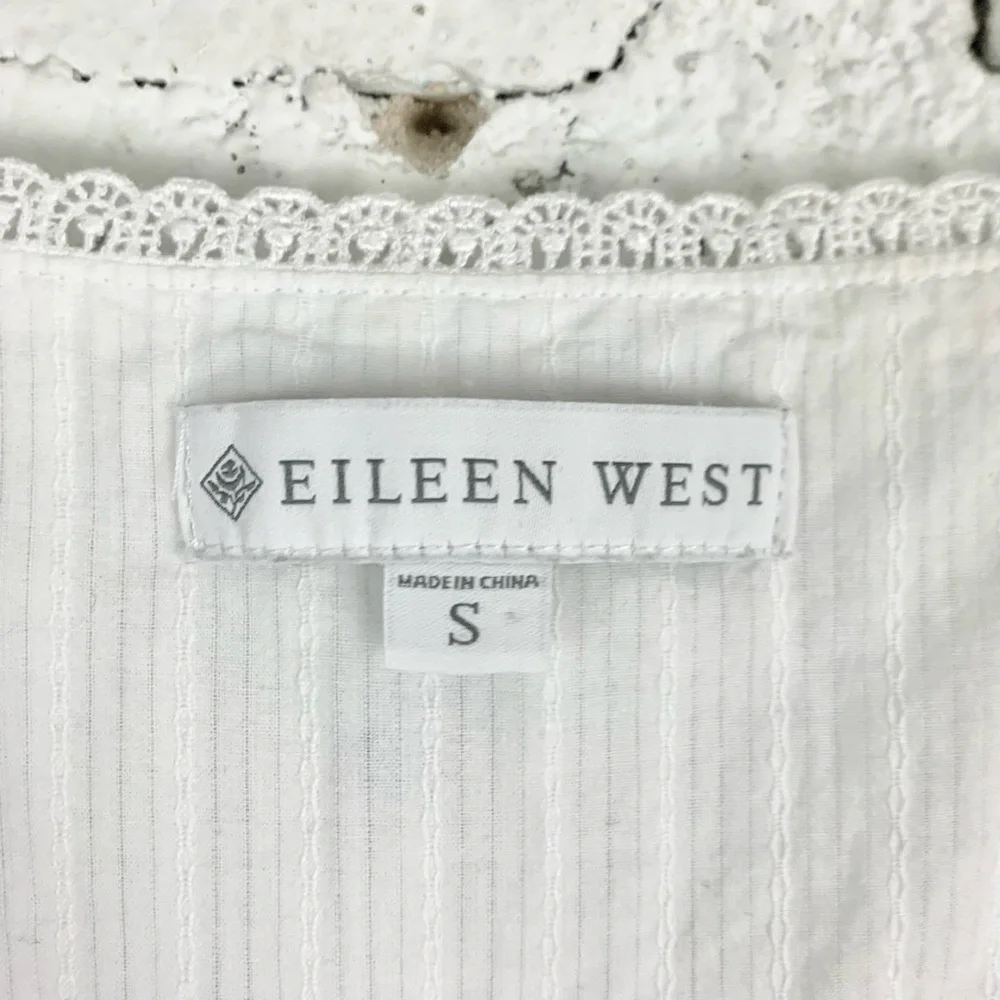Eileen West White Cotton Lawn Ballet Gown Maxi Nightgown Dress S - Picture 8 of 12
